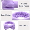 thumbnail image 3 of 2 piezas diadema con lazo, banda para el cabello para maquillaje, lavado, spa, yoga, ejercicio, ducha, banda elástica para el cabello para niñas y mujeres, 3 of 6