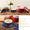 thumbnail image 6 of Butterflies on Blue Pot Holders Set Trivets Hot Pads Cotton Mats for Cooking, 6 of 7
