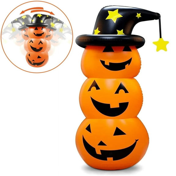 Richgv Halloween Inflatable Decoration Pumpkins Tumbler, 4.6 FT Halloween Decor Pumpkin Toy for Garden Party Indoor Outdoor Yard