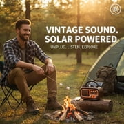 Portable Vintage Retro Bluetooth Speaker Radio, Portable Radio AM FM SW Bluetooth Speaker, Retro Radios Vintage Transistor with Best Sound - Brown