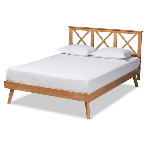 Bowery Hill Brown Finished Wood Full Size Platform Bed