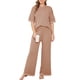 thumbnail image 1 of Lucakuins - Conjuntos informales de 2 piezas para mujer, manga larga, cuello redondo, pantalones de pierna ancha, conjuntos de ropa de calle Lucakuins  moda, 1 of 9