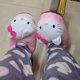 thumbnail image 3 of Pantuflas de algodón con dibujos animados de Hello Kitty de Sanrio, zapatos de tacón plano para mujer, zapatos de cabeza grande, zapatos cálidos para adultos, zapatillas para dormitorios, 3 of 5