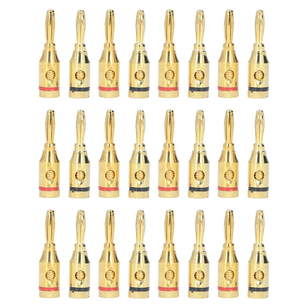 Banana Plugs, Speaker Wire Connector Black Red For 12 To 18 AWG Speaker