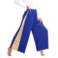 thumbnail image 7 of TiaoBug Womens Liturgical Modern Dance Performance Outfits One Shoulder Sleeveless Dress and Pants Set Royal Blue XL, 7 of 7