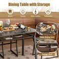 thumbnail image 6 of Costway 5 Piece Dining Table Set Industrial Rectangular Kitchen Table with 4 Chairs Grey, 6 of 10