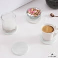 thumbnail image 6 of Radicaln White Marble Drink Coasters with Holder – 3.5" Round Handmade Coasters Set of 6 for Kitchen Table, Coffee Table, Bar, Home and Office Décor, 6 of 6