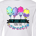 thumbnail image 4 of Inktastic I'm Just Here for the Sweets with Spun Sugar Candy Long Sleeve Youth T-Shirt, 4 of 5
