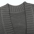 thumbnail image 7 of XFLWAM Women's Open Front Cardigan Sweater with Pockets Long Sleeve Cable Knit Button Down Loose Cardigan Sweater Outwear Dark Gray M, 7 of 7