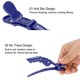 thumbnail image 4 of Pinzas para separar el cabello, 6 unidades, plástico azul, con agarre de cocodrilo antideslizante, una sola punta, para salón y hogar., 4 of 5