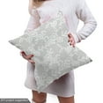thumbnail image 4 of Ambesonne Grey Fabric by the Yard Upholstery, Oriental Lace Pattern, 3 Yards, White, 4 of 4