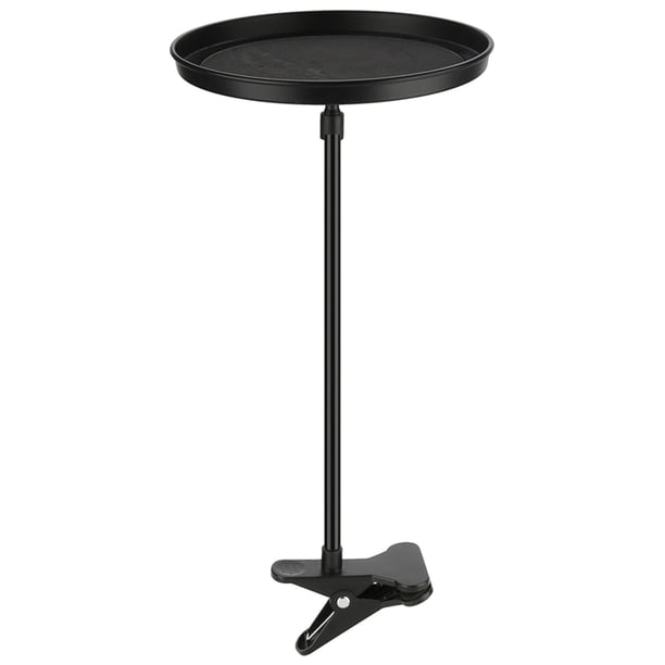 Bandeja de comida para coche, 1 Uds soporte organizador antideslizante de plástico negro Universal con abrazadera para botella de
