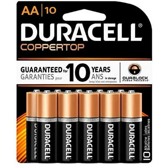 Duracell Coppertop Alkaline Batteries 1.5 Volt AA - 10ct, Pack of 6