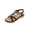 Black, variant on Fiaer Women's Arch Support Summer Sandals Beach T-Back Flats Comfort Walking Bohemian Sandals White 9