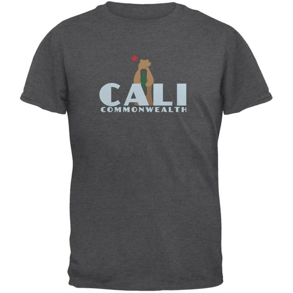 CALI Snowboard Bear Dark Heather Adult T-Shirt