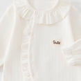 thumbnail image 4 of CAUYDY 3 6 9 12 18 24 Months Baby Girls Sleepers Newborn Clothes Fall Winter Preemie Long Sleeve Romper Infant Girl Cute Pajamas Toddler Bodysuit Sizes 9-12 Months,Beige, 4 of 4
