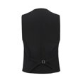thumbnail image 3 of Men's Business Slim Formal Vest Plain Breasted Suit Waistcoat, 3 of 5
