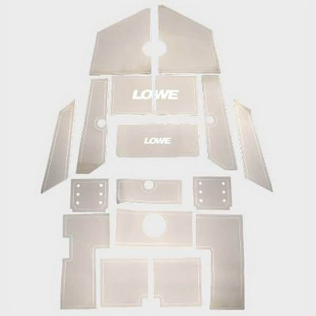 Lowe Boat Non-Skid Deck Mats 2283111 | Bay 22 SeaDek Tan White (17PC)
