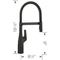 thumbnail image 2 of Rivana Semi Pro Single Handle Gooseneck Pull-Down Sprayer Kitchen Faucet, Matte Black, 2 of 3