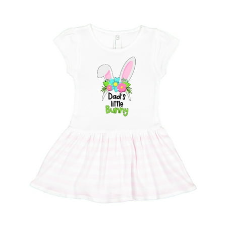 

Inktastic Dad s Little Bunny Cute Easter Bunny Ears Gift Toddler Girl Dress