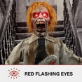 thumbnail image 6 of Haunted Hill Farm 5.5 ft Zombie Animatronic with Lights and Sound, Halloween Outdoor Decoration, HHMAN-7FLSA, 6 of 12