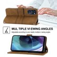 thumbnail image 3 of Feishell Motorola Moto G 5G Case with Credit Cards Holder, Wallet Magnetic Crossbody Shoulder Strap Flip Stand Purse Premium PU Leather Cover For Motorola Moto G 5G (2022), Brown, 3 of 7