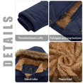 thumbnail image 6 of TACVASEN Men's FLeece Lined Jacket with Hood Water Resistant Windproof Warm Thicken Winter Parka Coat with 6 Pockets, Navy, S, 6 of 6