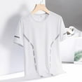 thumbnail image 2 of YLSDY Crewneck T Shirts for Men Lightweight Casual Short Sleeve Blouse Loose Pullover Tops Breathable Athletic Workout Tees White M, 2 of 4