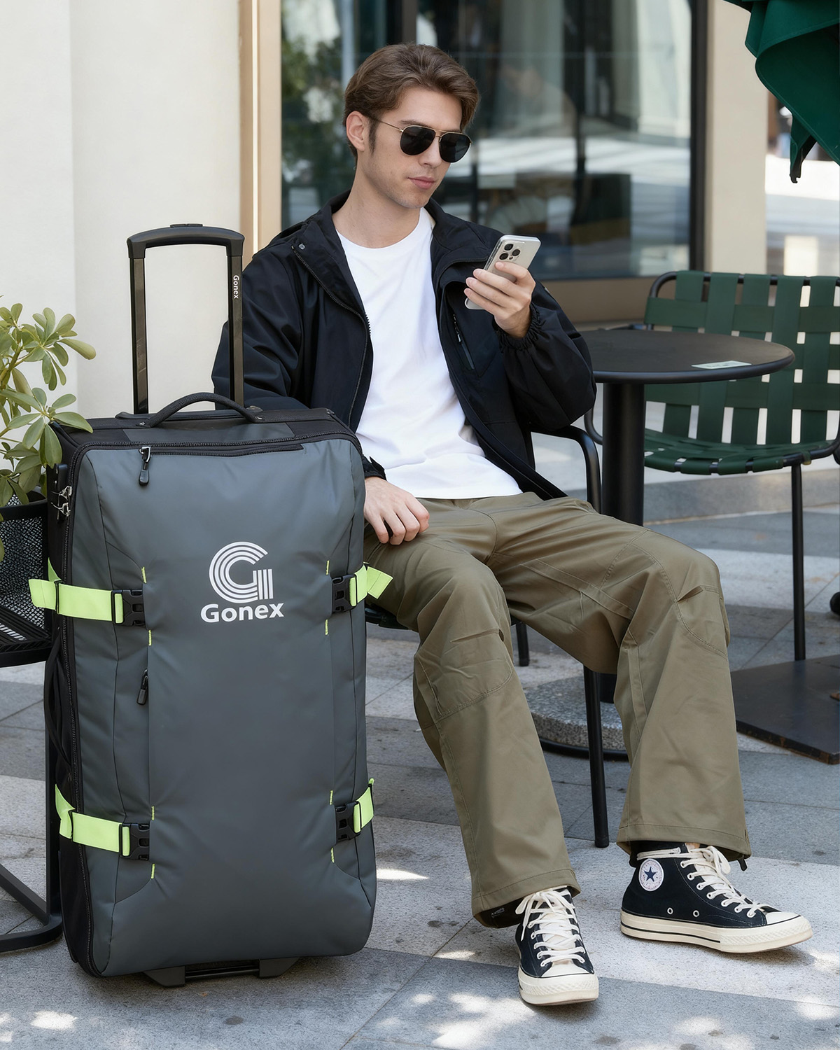 Gonex 30-Inch Large Rolling Duffel Bag with Wheels, Water Repellent Lightweight Wheeled Travel Duffle Luggage with TSA Lock & Telescopic Handle