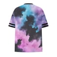 thumbnail image 6 of Blmnix Tshirts Shirts for Women Plus Size Tops Pullover Graphic T Shirts Tops Purple Crew Neck Elbow-Length Spring Blouses for Women,XXL, 6 of 6