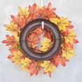 thumbnail image 4 of Topumt Fall Front Door Wreath Artificial Maple Leaf for Halloween & Thanksgiving Day Harvest Festival Decoration, 4 of 7