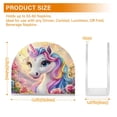 thumbnail image 3 of Haosy Napkin Holder for Table Acrylic Kitchen Paper Tissue Dispenser, Colorful Cute Unicorn and Flower, 3 of 9