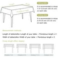 thumbnail image 3 of Table Cloth Solid Color Cotton Line Tablecloth Square Table Cloths Wrinkle Free Table Cover Burlap Waterproof Tablecloths for Kitchen Dinning Table Party Decoration(Green,110*170cm), 3 of 7