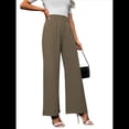 thumbnail image 2 of Pantalones de Trabajo Elásticos de Pierna para Mujer, Pantalones de Vestir de Cintura Alta, Pantalones Casuales de Negocios, Pantalones de Vestir Marrón L, 2 of 9