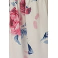 thumbnail image 3 of Little Girl Dress Kids Floral Print Ruffle Easter Summer Flower Girl Dress White 6 XL (500936), 3 of 4