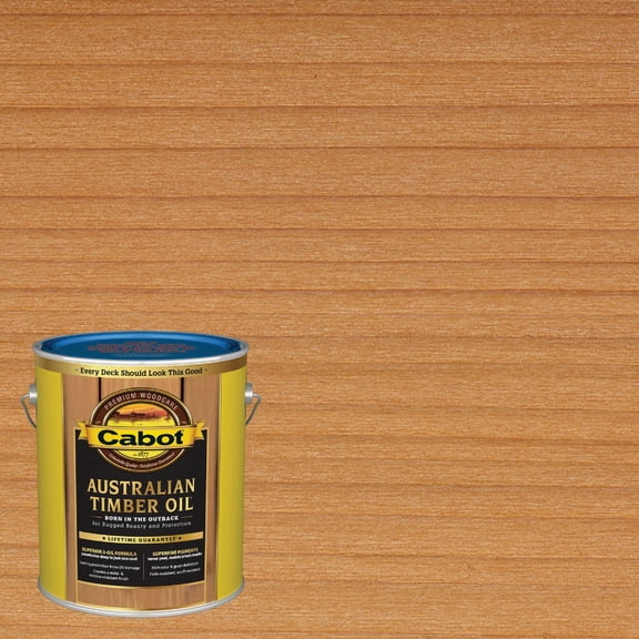 Cabot Creamery Australian Timber Oil Exterior Wood Finish - Oil-Based, Yellow - 1 Gal