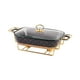 thumbnail image 3 of Bandeja para cazuela Gloria Con tapa transparente para buffet negro, 3 of 9