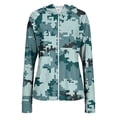 thumbnail image 5 of Women's Sun Protection Jacket Hoodie Clothing Lightweight Long Sleeve Sun Cover Up Shirt with Fashion Print, Athletic Lightweight Full-Zip Long Sleeve Outdoor, Dark Green, XL, 5 of 5