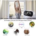 thumbnail image 4 of Clock Radio with FM Radio, Digital Alarm Clock, Dual Alarms, Indoor Temperature 6 Brightness Levels 16 Volume Levels Adjustable, (White), 4 of 5