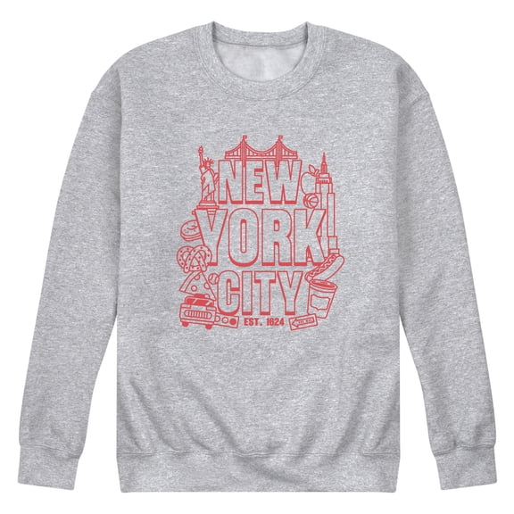 Instant Message - New York City Icons Graphic Fleece Sweatshirt