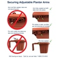 thumbnail image 2 of Apollo Exports International AP-302WH 32" Adjustable Railing Planter, White, 2 of 6