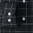 thumbnail image 5 of UVEASISHA Plaid Dress Shirts for Men Long Sleeve Oxford Button Down Shirt Regular Fit Casual Business Work Shirts Lightweight Shacket with Pockets Black M, 5 of 5