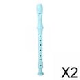 thumbnail image 1 of Paquete de 2 Flautas Dulces Soprano de Estilo Alemán CUTICAT Color Azul, 1 of 6