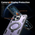 thumbnail image 5 of Dteck for iPhone 13 Pro Max Case, Magnetic for Car Holder Mount Holder 360 Degree Rotated Kickstand Ring Heavy Duty Protection Hard Rugged Protective Phone Cover, Purple, 5 of 6