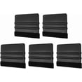 thumbnail image 1 of HARFINGTON 5pcs Vinyl Squeegee, Felt Edge Wrap Decal Squeegee Tool, 4-Inch Car Vinyl Film Scraper for Car Wrap, Sign Making, Window, Black, Rectangle, 1 of 7
