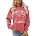 thumbnail image 1 of WEAIXIMIUNG Sweatshirts Courts pour Femmes Manches Courtes Automne Hiver Décontracté Confortable Lettre Col Rond Mode Manches Longues, 1 of 3