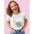 thumbnail image 2 of Roaring Lion Printing Shaped T-Shirt Women -Image by Shutterstock, Female Small, 2 of 4