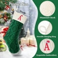 thumbnail image 2 of Christmas Stockings Customized with Initials, 18’’ Large Embroidered Monogram Knit Christmas Stocking,Xmas Stocking for Kids, Holiday and Family Stocking for Fireplace or Party Decoration 1Pack, 2 of 6
