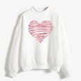 thumbnail image 2 of Valentines Womens Crewneck Sweatshirt Love Heart Graphic Hoodless Sweater Casual Valentine's Day Pullover Tops Festival Clothing Womens Oversized Sweatshirt, 2 of 4