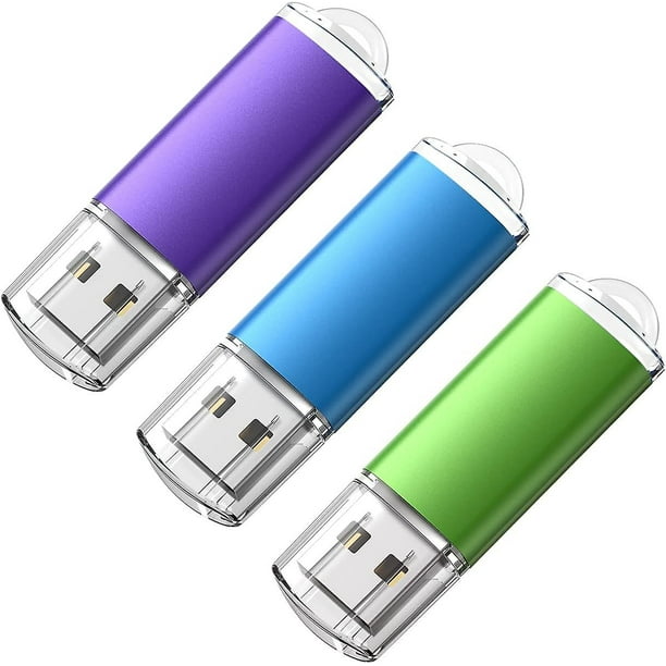 USB Flash Drive 16 GB 3-Pack Large Storage USB Memory Stick USB 2.0 Flash Drive Ke